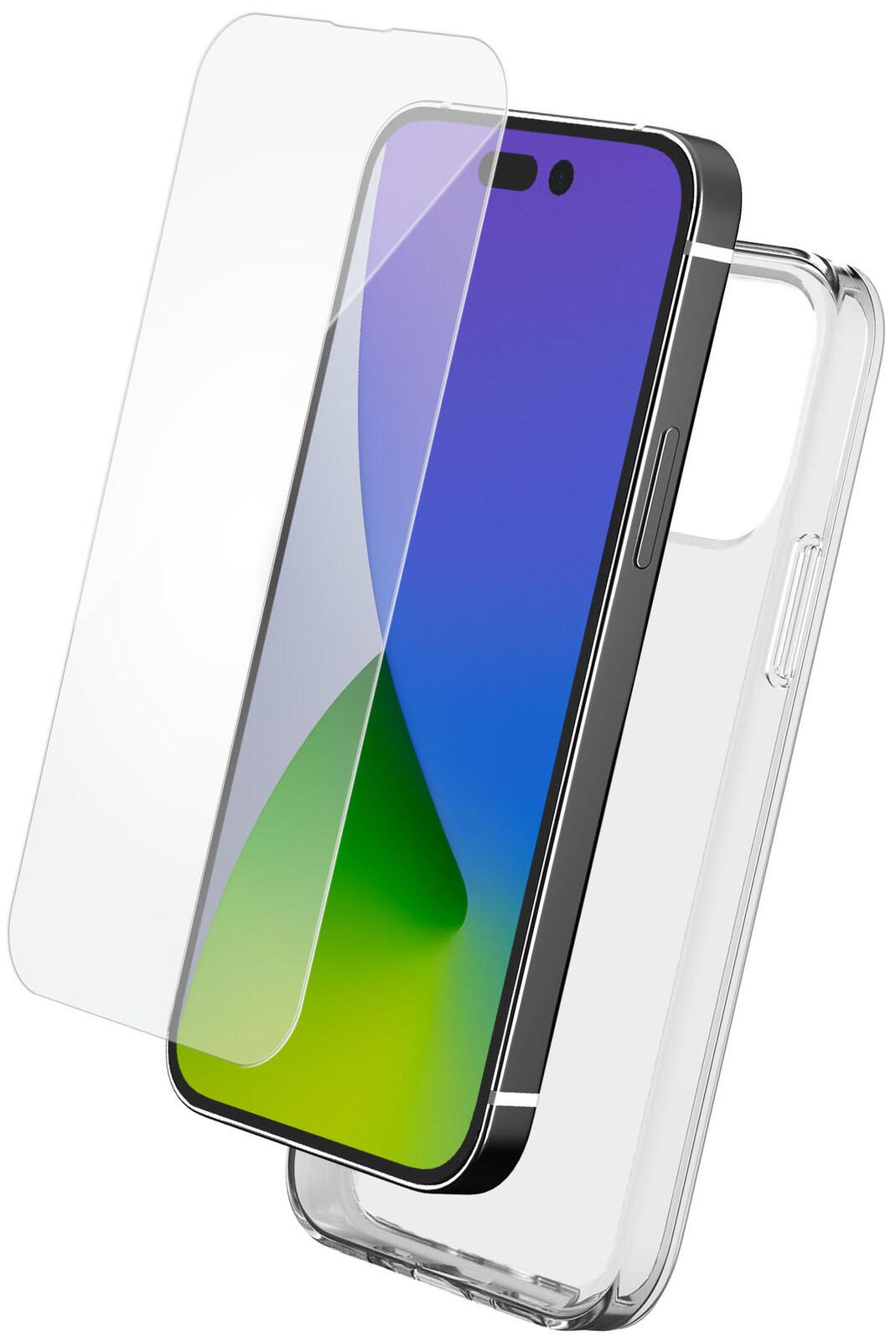 BigBen Handy-Cover Tasche+Glas für iPhone 14 Pro transparent BigBen Handy-Cover Tasche+Glas für iPhone 14 Pro transparent